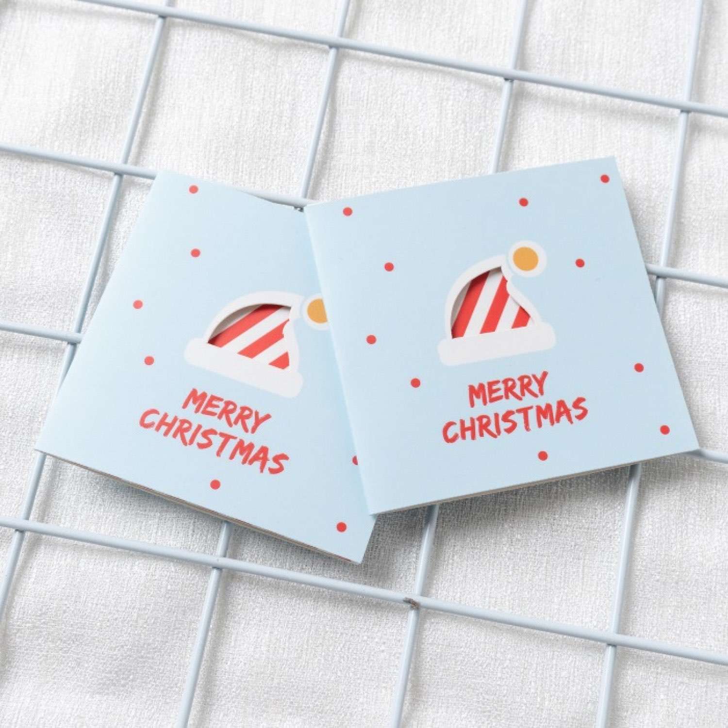 Cute Christmas Card Square Greeting Card Trifold 